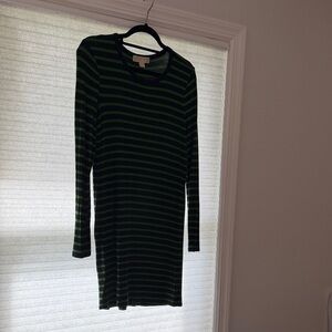 Michaels Black and Green Striped Top